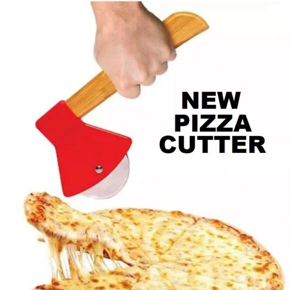 NEW STAINLESS STEEL Knife Pizza Slicer Axe Cutter Kitchen Tools Gag Gift Choppin - Picture 1 of 9